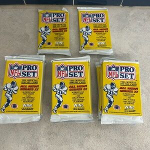 1990 Pro Set NFL Football Cards Series 2 Wax Pack Lot Of 17 Packs